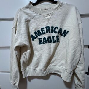 American Eagle Outfitters Cream Crew Neck Sweater